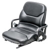 Hyster Forklift Replacement Seat w/Hip Restraints & OPS Ready - Fits Various Models - Black Vinyl