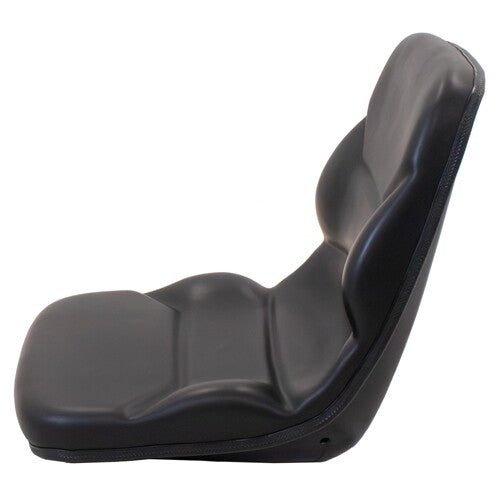 Hyster Forklift Replacement Bucket Seat w/High-Back & OPS Ready - Fits Various Models - Black Vinyl