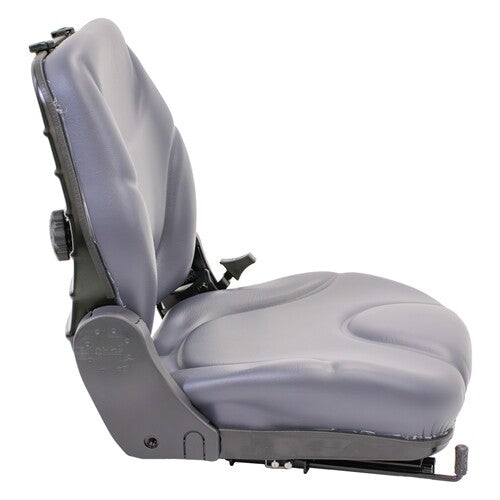 Dixie Chopper Lawn Mower Replacement Seat Assembly - Fits Various Models - Gray Vinyl