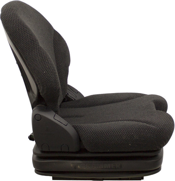 Bobcat Skid Steer Replacement Seat & Air Suspension - Fits Various Models - Black Cloth