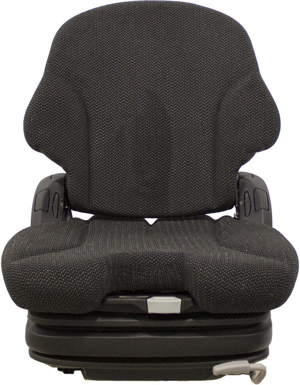 Bobcat Skid Steer Replacement Seat & Air Suspension - Fits Various Models - Black Cloth