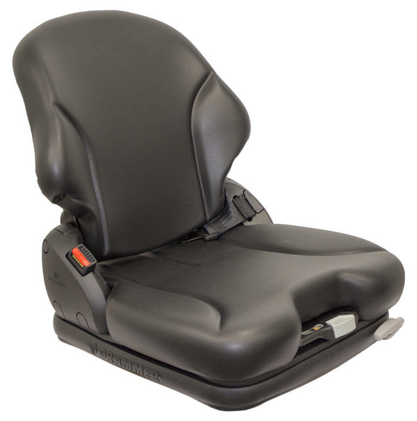 Caterpillar Forklift Replacement Seat & Air Suspension - Fits Various Models - Black Vinyl