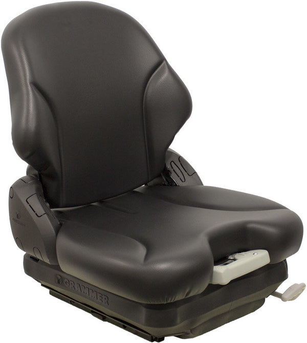 Caterpillar Excavator Replacement Seat & Mechanical Suspension - Fits Various Models - Black Vinyl