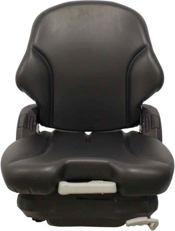 Caterpillar Excavator Replacement Seat & Mechanical Suspension - Fits Various Models - Black Vinyl