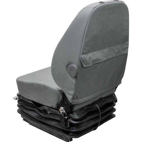 John Deere Wheel Loader Replacement Seat & Air Suspension - Fits Various Models - Gray Cloth