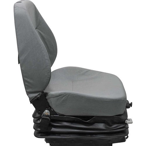John Deere Wheel Loader Replacement Seat & Air Suspension - Fits Various Models - Gray Cloth