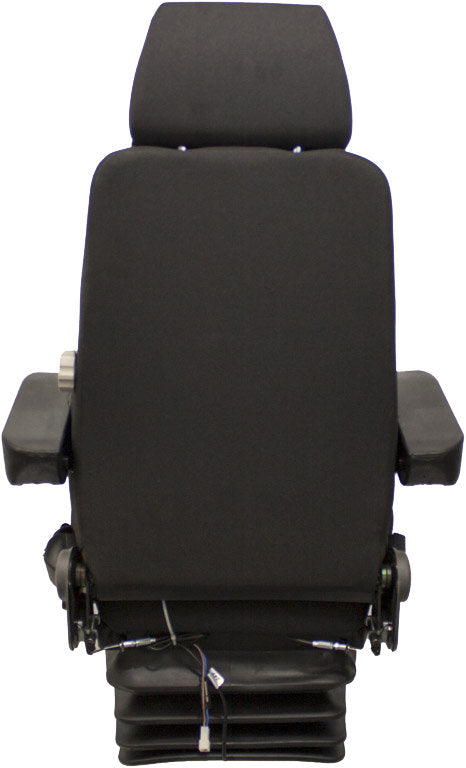 Caterpillar Excavator Replacement Seat & Air Suspension - Fits Various Models - Black Cloth