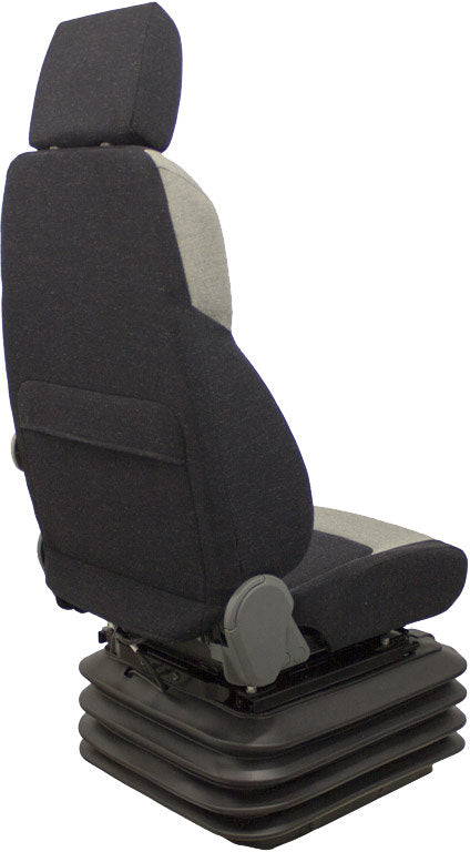 Case Excavator Replacement Seat & Air Suspension - Fits Various Models - Gray Cloth