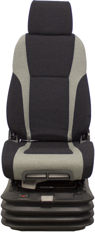 Case Excavator Replacement Seat & Air Suspension - Fits Various Models - Gray Cloth