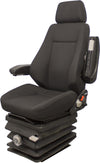 Volvo Articulated Dump Truck Replacement Seat & Mechanical Suspension - Fits Various Models - Black Cloth