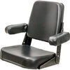 Case Loader/Backhoe Comfort Classic Replacement Seat Assembly - Fits Various Models - Black Vinyl