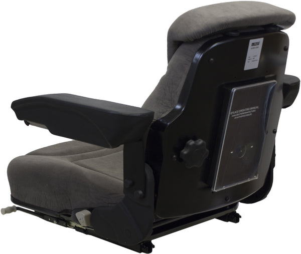 Case Wheel Loader Replacement Seat Assembly - Fits Various Models - Gray Cloth