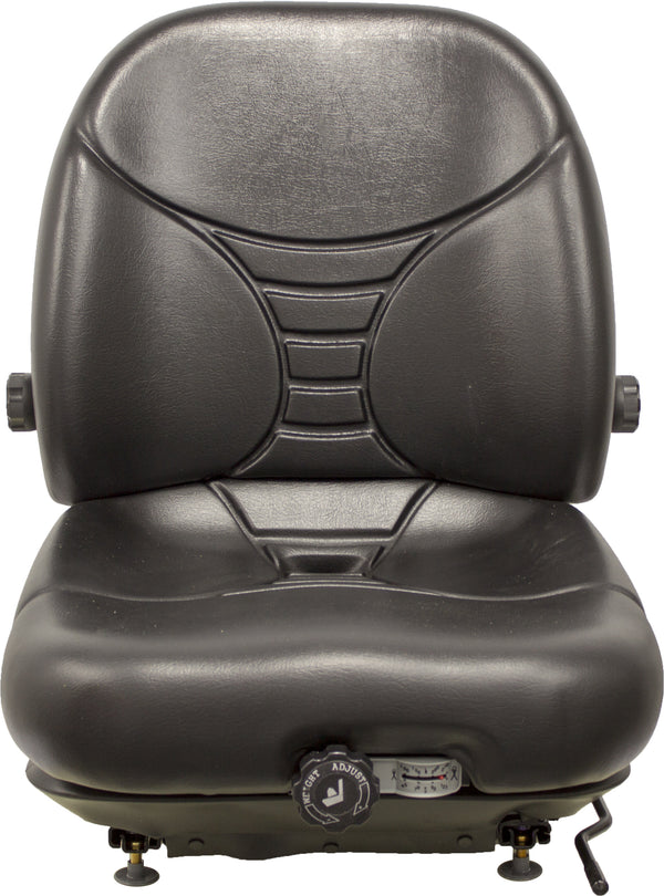 Gehl Skid Steer Replacement Seat & Mechanical Suspension - Fits Various Models - Black Vinyl