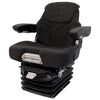 Case Motor Grader Replacement Seat & Air Suspension - Fits Various Models - Black/Gray Cloth