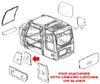 Hitachi 4398018 Excavator Rear Slider Window Replacement Cab Glass