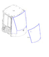 Caterpillar 4597290 Wheel Loader Front Center Window (Curved) Replacement Cab Glass