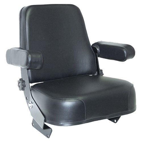 Case Tractor Replacement Seat & Mechanical Suspension - Fits Various Models - Black Vinyl