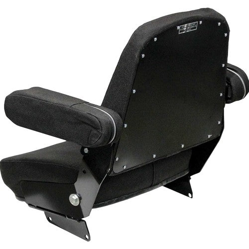 Case Wheel Loader Replacement Seat & Mechanical Suspension - Fits Various Models - Black Cloth