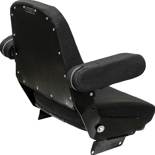 Case Wheel Loader Replacement Seat & Mechanical Suspension - Fits Various Models - Black Cloth