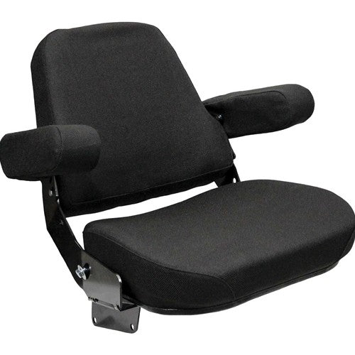 Case Wheel Loader Replacement Seat & Mechanical Suspension - Fits Various Models - Black Cloth