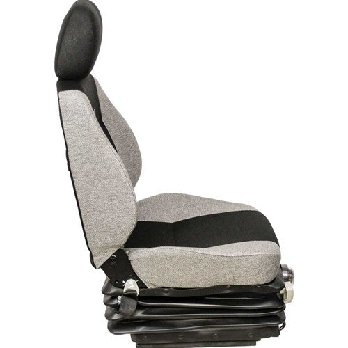 Terex Scraper Seat & Mechanical Suspension - Fits Various Models - Gray Cloth