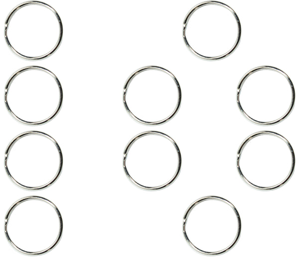 1.375 - 1 3/8" Heavy Duty Split Key Ring, Nickel Plated - USA (10 PACK)