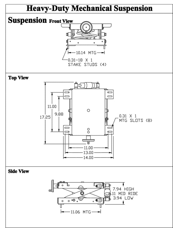 Replacement Heavy Duty Mechanical Suspension