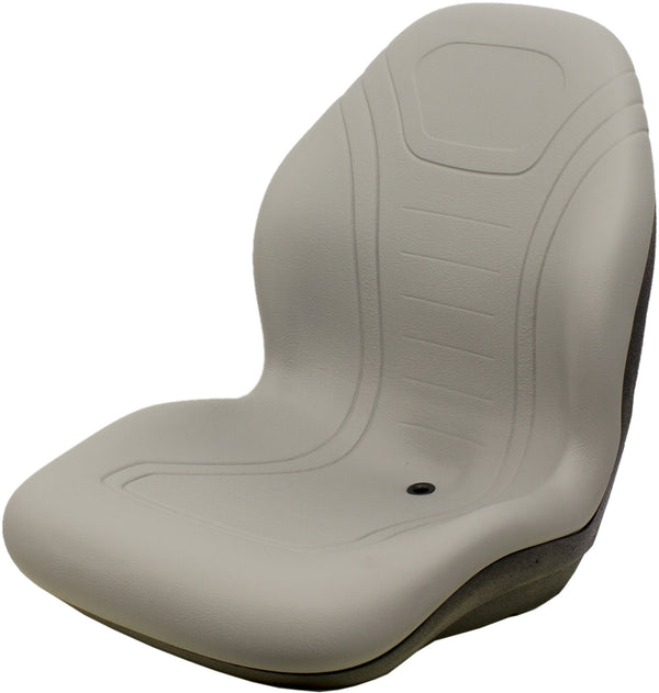 Case Skid Steer Replacement Bucket Seat - Fits Various Models - Gray Vinyl