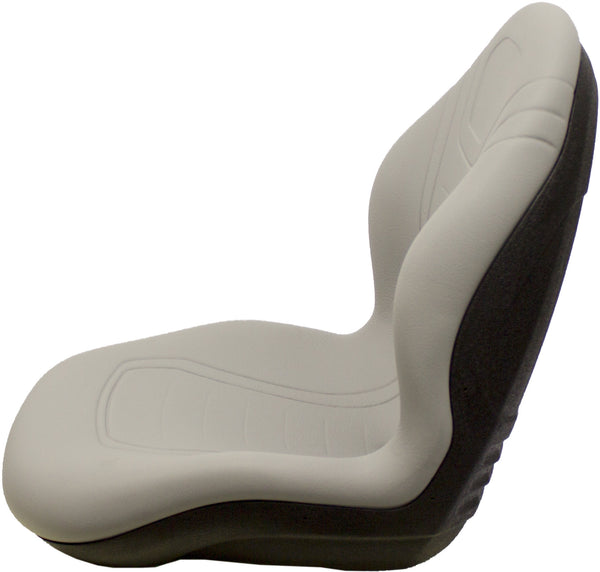 Case Skid Steer Replacement Bucket Seat - Fits Various Models - Gray Vinyl