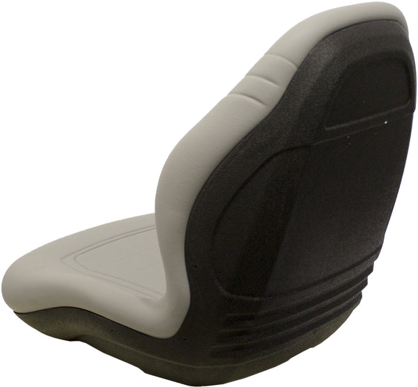 Case Skid Steer Replacement Bucket Seat - Fits Various Models - Gray Vinyl