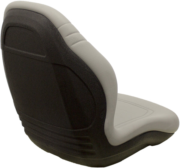 Case Skid Steer Replacement Bucket Seat - Fits Various Models - Gray Vinyl