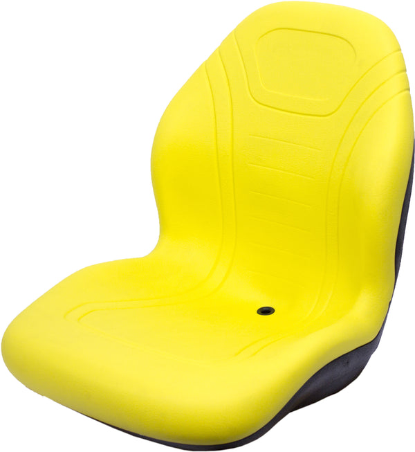 Case Skid Steer Bucket Seat - Fits Various Models - Yellow Vinyl