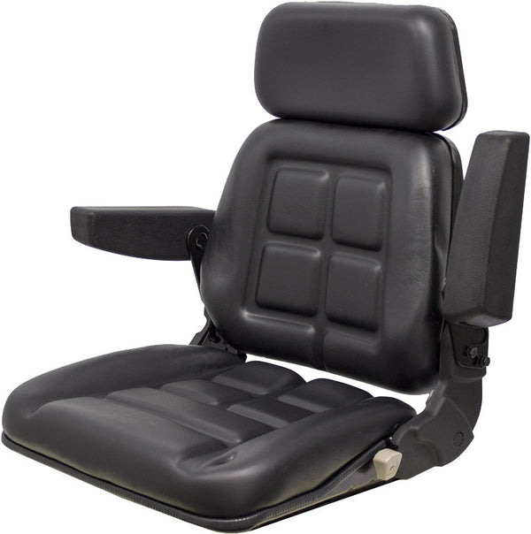 New Holland Dozer Replacement Seat Assembly - Fits Various Models - Black Vinyl