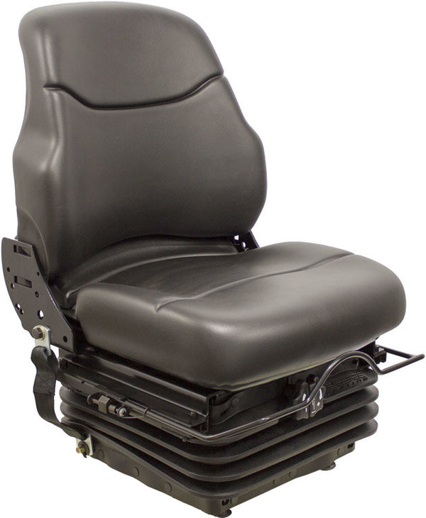 Case Dozer Replacement Seat & Mechanical Suspension - Fits Various Models - Black Vinyl