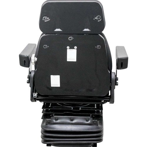 Case Wheel Loader Replacement Seat & Mechanical Suspension - Fits Various Models - Black Cloth