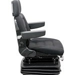 Case Wheel Loader Seat & Mechanical Suspension - Fits Various Models - Black Cloth