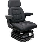 Case Wheel Loader Replacement Seat & Mechanical Suspension - Fits Various Models - Black Cloth