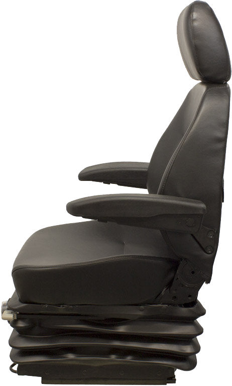 Komatsu Dozer Replacement Seat & Mechanical Suspension - Fits Various Models - Black Vinyl