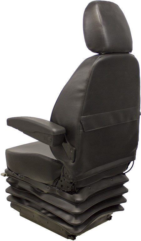 Komatsu Dozer Replacement Seat & Mechanical Suspension - Fits Various Models - Black Vinyl