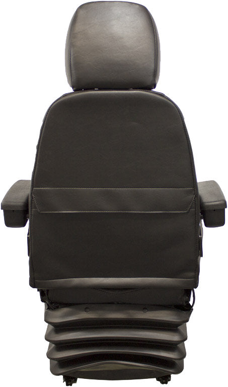 Komatsu Dozer Replacement Seat & Mechanical Suspension - Fits Various Models - Black Vinyl