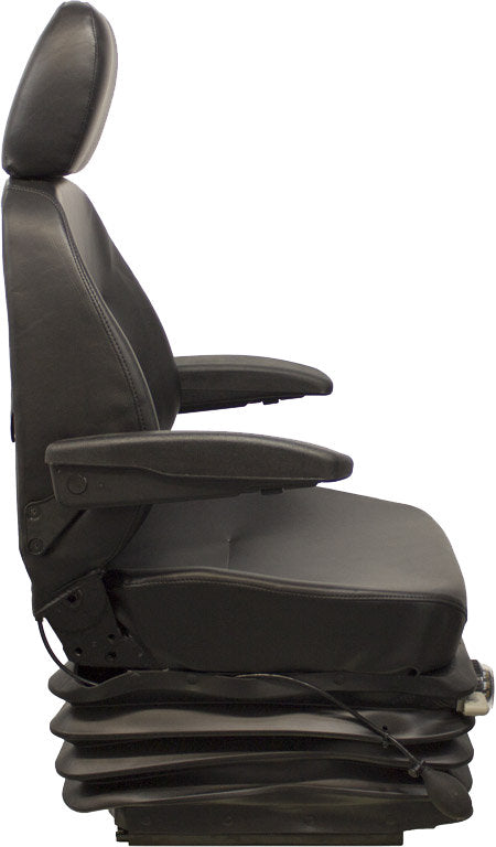 Komatsu Dozer Replacement Seat & Mechanical Suspension - Fits Various Models - Black Vinyl