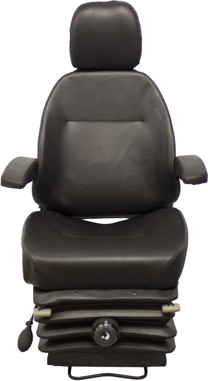 Komatsu Dozer Replacement Seat & Mechanical Suspension - Fits Various Models - Black Vinyl