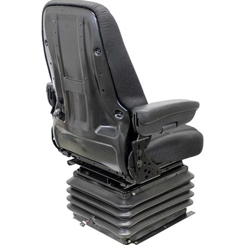 Case Wheel Loader Replacement Seat & Air Suspension - Fits Various Models - Gray Cloth