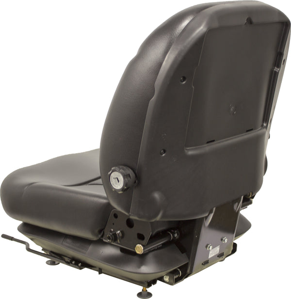 Case Skid Steer Replacement Seat & Mechanical Suspension - Fits Various Models - Black Vinyl