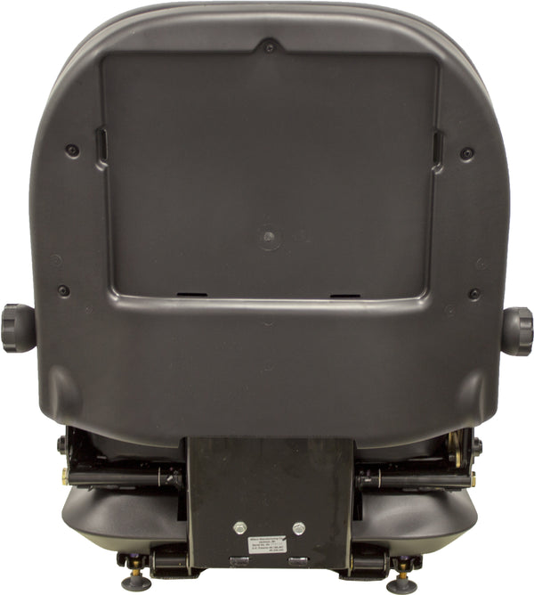 Case Skid Steer Replacement Seat & Mechanical Suspension - Fits Various Models - Black Vinyl