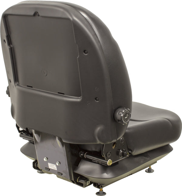 Case Skid Steer Replacement Seat & Mechanical Suspension - Fits Various Models - Black Vinyl