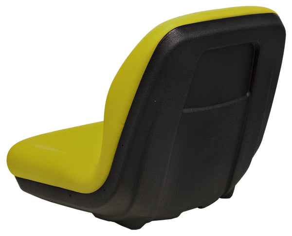 John Deere Compact Utility Tractor Replacement Bucket Seat - Fits Various Models - Yellow Vinyl