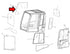 Caterpillar 2346489 Excavator/Material Handler Boom Side Window Replacement Cab Glass