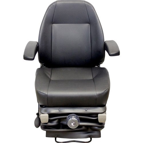 Caterpillar Scraper Replacement Seat & Mechanical Suspension - Fits Various Models - Black Vinyl