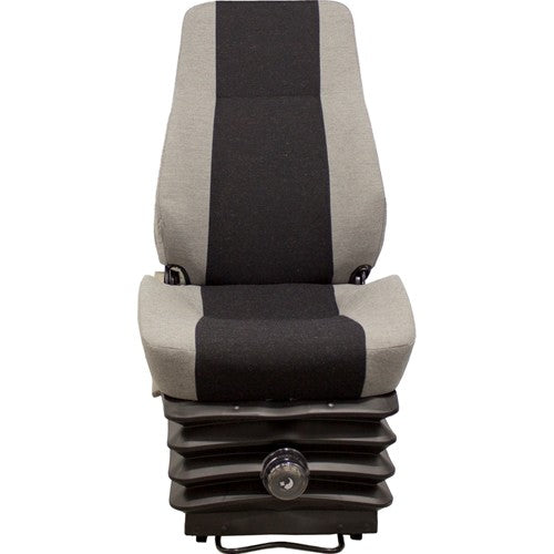 Caterpillar Excavator Replacement Seat & Mechanical Suspension - Fits Various Models - Gray Cloth